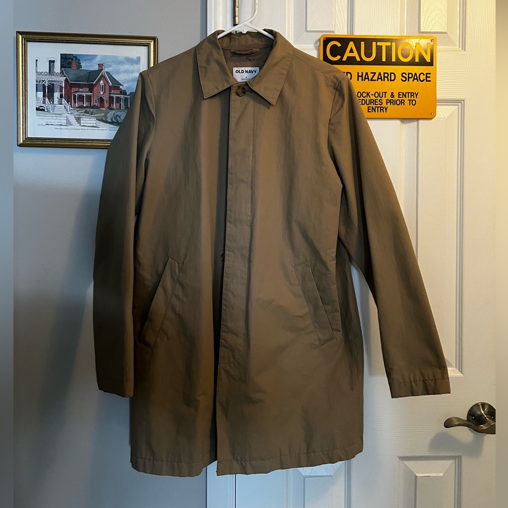 Old Navy Men's Tan Mac Coat - Small/Medium